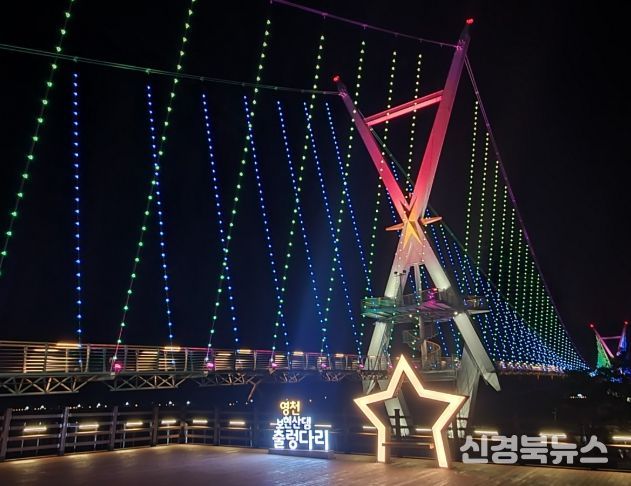 영천 보현산댐 출렁다리 야경