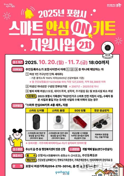 ‘스마트 안심ON키트 지원사업’2차 대상자 모집 홍보 포스터.